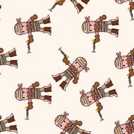 pirate cartoon seamless pattern background N48