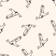 spaceship cartoon seamless pattern background N63