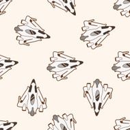 spaceship cartoon seamless pattern background N66