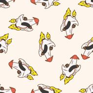spaceship cartoon seamless pattern background N68