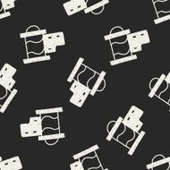 film doodle drawing seamless pattern background N2