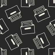 file box doodle drawing seamless pattern background N2