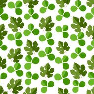 Seamless colorful background made of different kind leaves