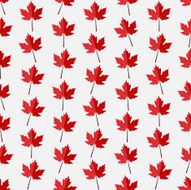 Seamless colorful background made of red maple leaves