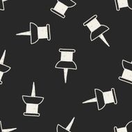 push pin doodle drawing seamless pattern background N2