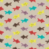 Seamless colorful background made of different goldfish N2