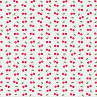 Seamless colorful background made of cherries in flat design