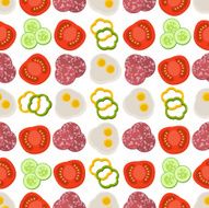 Seamless colorful background made of ingredients for sandwich