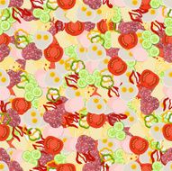 Seamless colorful background made of ingredients for sandwich N2