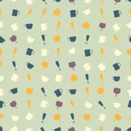 Seamless colorful background made of different kind dishes N2
