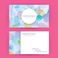 Abstract Business Card Concept Watercolor Splashes Background N2
