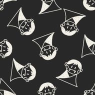 vampire doodle drawing seamless pattern background N2