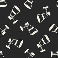 Telescope doodle drawing seamless pattern background N2
