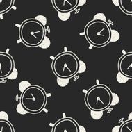 clock doodle drawing seamless pattern background N2
