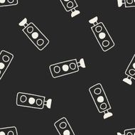Traffic lights doodle drawing seamless pattern background N2