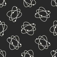 Doodle atom seamless pattern background N2