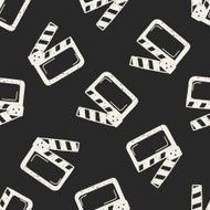 Doodle Clappers seamless pattern background N2
