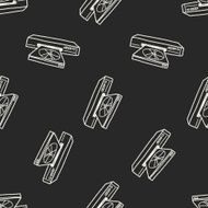 Doodle Disc player seamless pattern background N2