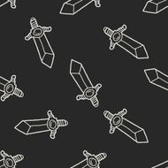 Doodle Sword seamless pattern background N2