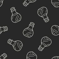 Doodle medicinal liquid seamless pattern background N2