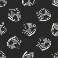 Doodle Shield seamless pattern background N2