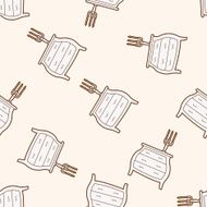 furniture theme cabinet cartoon seamless pattern background N7