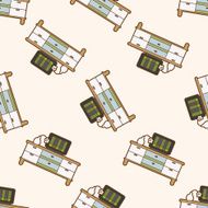 furniture theme cabinet cartoon seamless pattern background N9