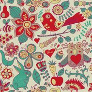 Cute Nature Seamless Pattern