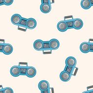 radio cartoon seamless pattern background N41