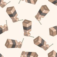 radio cartoon seamless pattern background N44
