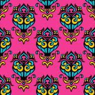 Damask pink abstract seamless pattern N2