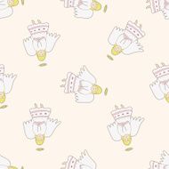 angel cartoon seamless pattern background N58
