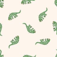 dinosaur cartoon seamless pattern background N36