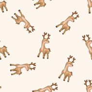 animal moose cartoon seamless pattern background