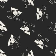 doodle mountain seamless pattern background N2