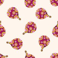 style hot air ballon cartoon seamless pattern background N6