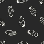 doodle zeppelin seamless pattern background N2