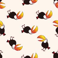 bird cartoon seamless pattern background N29