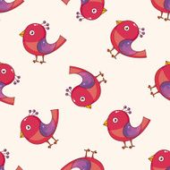bird cartoon seamless pattern background N31
