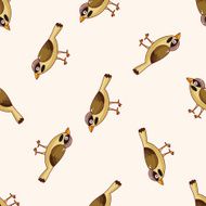 bird cartoon seamless pattern background N32