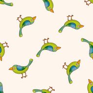 bird cartoon seamless pattern background N33