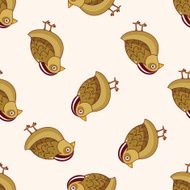 bird cartoon seamless pattern background N34