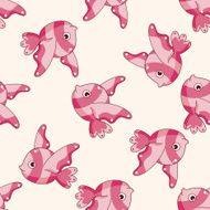 fish cartoon seamless pattern background N28