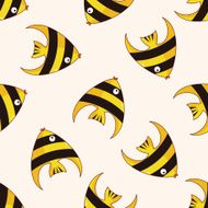 fish cartoon seamless pattern background N31