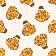 style hot air ballon cartoon seamless pattern background N17