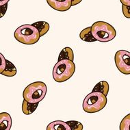 cookie cartoon seamless pattern background N3