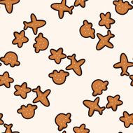 cookie cartoon seamless pattern background N4