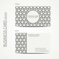 Lattice business card template Oriental style Business card Calling