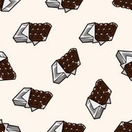 chocolate cartoon seamless pattern background N3