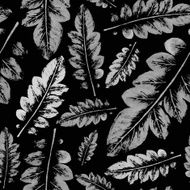 watercolor pattern of leaves seamless texture background N13